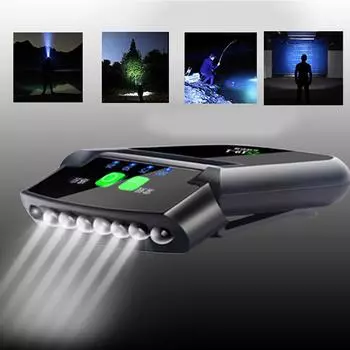 Ночная рыбалка перезаряжаемый мощный свет супер яркий светодиодный фонарь для шляпы водонепроницаемый фонарь для приманки