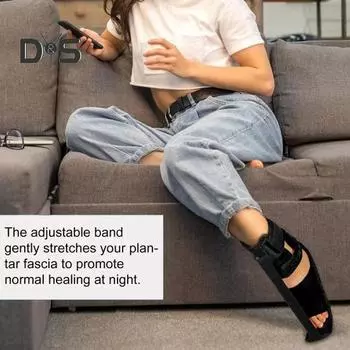 Ночная шина для лечения подошвенного фасциита, регулируемая ортопедическая опора для стопы, ахиллит, тендинит, облегчение боли в пятке, поддерживающая шина для мужчин и женщин синий