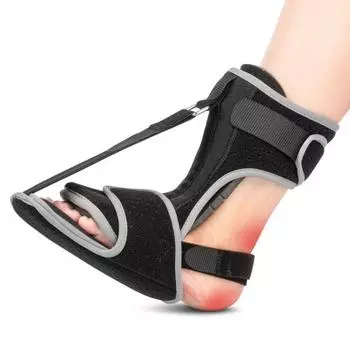 Ночная шина для лечения подошвенного фасциита с массажным мячом, регулируемая для взрослых, поддержка свода лодыжки, растягивающийся ботинок, облегчение тендинита, фиксатор для сна A