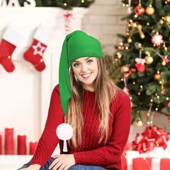 Ночная спальная шапка унисекс Yousheng с помпоном, регулируемая, однотонная, эластичная, термошапка для холодной погоды, осенне-зимняя шапка красный