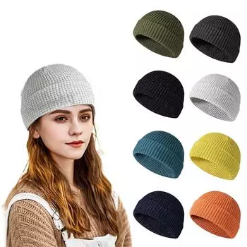 Ночная светоотражающая шелковая вязаная шапка для зимних видов спорта на открытом воздухе светоотражающая шапка для бега шапка-персонаж шапка Melon Skin шапка One Size оранжевый