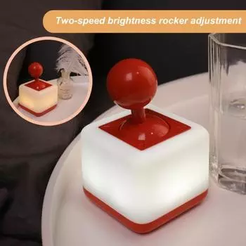 Ночник для спальни с регулируемой яркостью, мягким свечением, USB-перезаряжаемый, беспроводной, портативный, прикроватный светильник, украшение для рабочего стола красный
