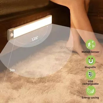 Ночник для спальни, шкафы, ночник, USB перезаряжаемый ночник, датчик движения, светодиодный детектор движения для комнаты, свет