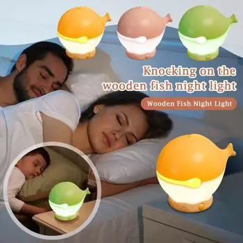 Ночник, лампа для благословения рыб, создающая атмосферу в комнате, лампа для поглаживания кита One Size зелёный