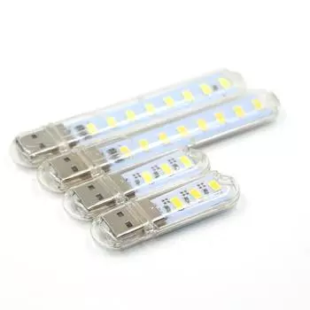 Ночник Mini USB Аварийная атмосфера Светодиодная настольная лампа для чтения книг Лампа для кемпинга 3 Led White