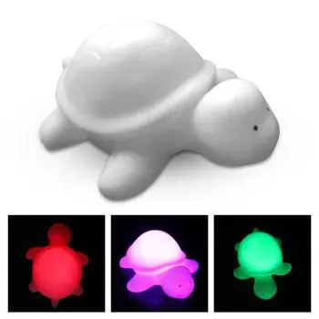 Ночник Привлекательный тематический мультяшный животный прекрасный стиль Нежный ночник в виде черепахи для детской комнаты разноцветный