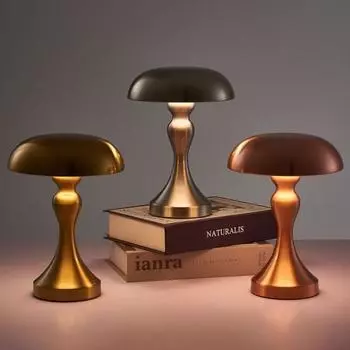 Ночник яркий спальня украшение акриловый абажур креативный светодиодный настольный маленький ночник для бара золотистый