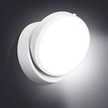 Ночник с датчиком движения, Вращающийся на 360° светодиодный ночник, Подсветка для шкафа, Портативный ночник на батарейках, Холодный белый