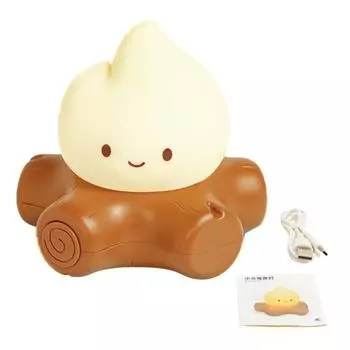 Ночник с регулировкой яркости, 2 режима освещения, лампа-электрокамин для помещения/улицы, реалистичный мерцающий пламень, светодиодный прикроватный светильник A