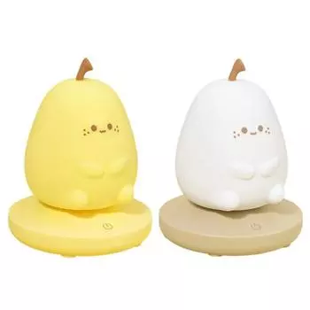 Ночник с рисунком из мультфильма, очаровательный внешний вид, перезаряжаемый мерцающий светильник с регулируемой яркостью, прикроватный светильник, украшение комнаты белый