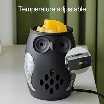 Ночник с совой, грелка для расплава воска с таймером, вилка стандарта европейского стандарта, регулируемая яркость, электрическая ароматическая горелка для плавления свечей, прикроватная лампа для спальни, украшение дома EU Plug
