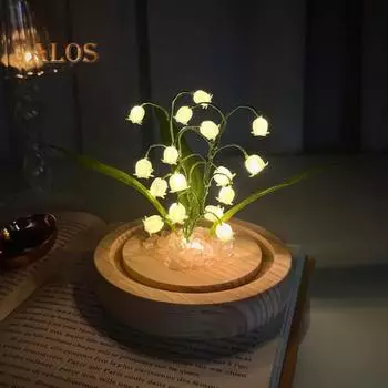 Ночник-сделай сам, цветочный ночник, мягкое свечение, простая установка, реалистичный светодиодный цветочный ночник, украшение для дома Flower