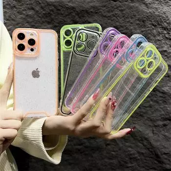 Ночник светящийся блестящий прозрачный чехол для телефона для iPhone 15 Pro Max 11 12 13 14 Pro Max противоударный мягкий силиконовый чехол For iPhone 11Pro Max