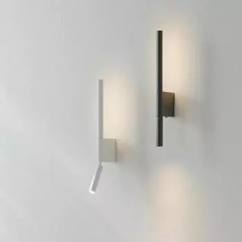 Ночник в скандинавском стиле для спальни, минималистская современная лампа для чтения, минималистский гостиничный кабинет, регулируемая вращающаяся настенная лампа Warm Light&1pcs белый