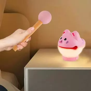 Ночник в виде деревянной рыбы с 3 уровнями яркости, мягкое свечение без мерцания, снижающее стресс, светодиодная лампа в виде деревянной рыбы розовый