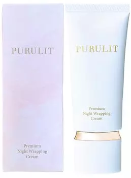 Ночное обертывание PURULIT Premium на 8 часов. Удерживает влагу в коже, пока вы спите. Гелевое обертывание, пока вы. Сделано в натуральном виде, 35 г крема, упаковка,