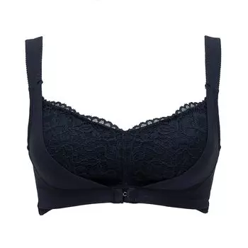 Ночной бюстгальтер с поддержкой спереди, крючок для дневного использования, беспроводной бюстгальтер с подкладкой 24WFB628 кобальтово-синий [Lucian] [Ночной тип] женский (23AW)