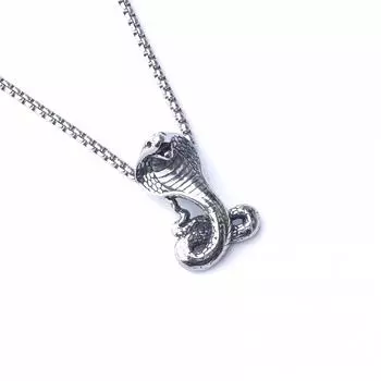 Ночной клуб хип-хоп мода личность тренд кобра нержавеющая сталь титан сталь ожерелье кулон мужские и женские модели