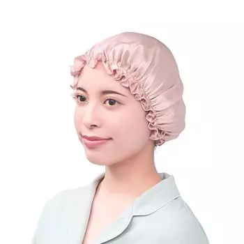 Ночной колпак Comolife Silk Nightcap Pink Nightcap Cap Natural Silk Nightcap Rubber Type Hand Washing For Sleep Scalpe Hair Care Увлажнение Увлажнение