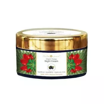 Ночной крем с ягодами Годжи и Асаи и Гиалуроновой кислотой (50 г), Night Cream Goji Berry Acai Berry Hyaluronic Acid, Herbs & More 50 g