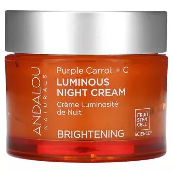 Ночной крем Watery Luminous от Andalou Naturals Purple Carrot + C, 1,7 жидких унций, 1 шт.