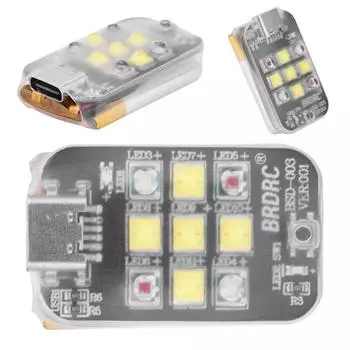 Ночной полет, антистолкновительный фонарь, перезаряжаемый через USB, светодиодный сигнальный фонарь для ночного полета, 300 мАч, 3 режима для DJI Avata 2/ Mini 3/4 Mavic 3 белый