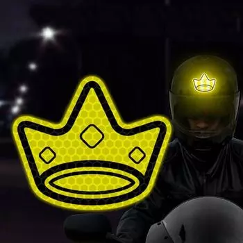 Ночной предупреждающий знак, наклейка на мотоциклетный шлем, очки, наклейка с рогом дьявола, светоотражающая наклейка на шлем 1 Pair Devil Horns