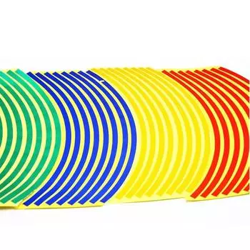 Ночной сейф, водонепроницаемая наклейка на колесо, светоотражающая наклейка на край, изменение цвета, лента для отделки мотоцикла красный