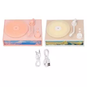 Ночной свет Bluetooth-динамик с подсветкой Поддержка карты памяти 32 ГБ Перезаряжаемый беспроводной BT Speake White