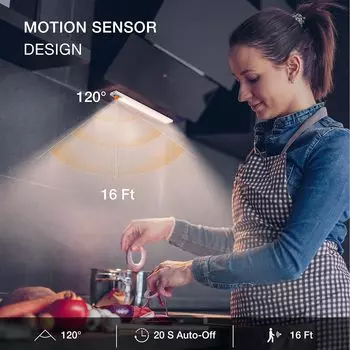 Ночной свет датчик движения светодиодные USB перезаряжаемые ленты 3 цвета беспроводной пульт дистанционного управления лампой для спальни кухни освещение 20CM чёрный