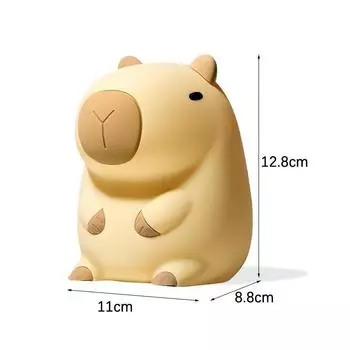 Ночной светильник Capybara, новинка, мультяшная лампа в форме капибары, мягкий силикон с возможностью зарядки и сенсорным управлением