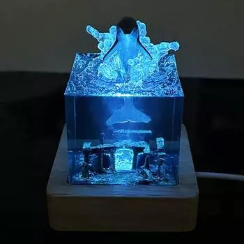 Ночной светильник Deep Sea Resin Deep Sea Diving Whale Night Light Dolphin