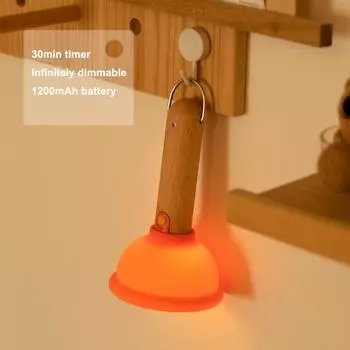 Ночной светильник для детей с плавной регулировкой яркости, переносная перезаряжаемая настольная лампа для украшения стола 10.5x17.4cm