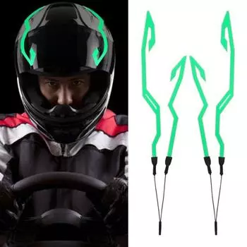 Ночной светильник для мотоциклетного шлема, несколько режимов, светодиодный суперсвет для верховой езды, яркая перезаряжаемая лента синий