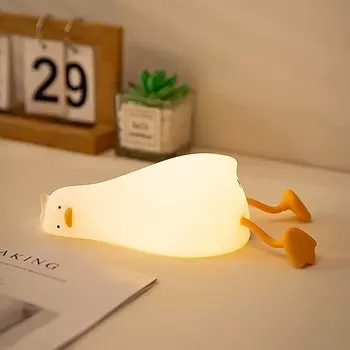 Ночной светильник Duck Light с аккумулятором, регулировкой яркости и таймером, можно использовать как держатель для мобильного телефона, игрушки для снятия стресса, светильник для кормления грудью, прикроватный светильник