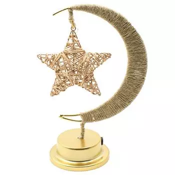 Ночной светильник Iron Moon, креативный лунный ночник для домашнего декора -G I Battery