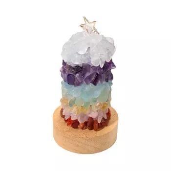 Ночной светильник из хрустального щебня DIY прикроватная лампа USB украшение ночник рождественский подарок 2