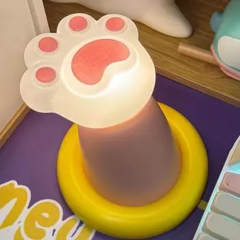 Ночной светильник «Кошачья лапка» с таймером автоматического выключения, мягкий свет, без мерцания, с регулировкой яркости