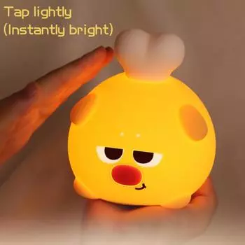 Ночной светильник «Куриная ножка» Светодиодная прикроватная лампа Мягкое свечение Мерцание Функция свободного таймера 3 уровня яркости Светодиодная подсветка Украшение рабочего стола оранжевый