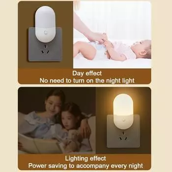 Ночной светильник LED Mini Night Light EU US Plug Eye Protection Night Light Kids Gift Use For Спальня Гостиная Кормление Детей US теплый белый