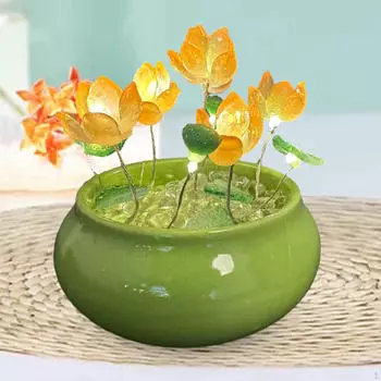 Ночной светильник Lotus, настольная лампа ручной работы, креативный прикроватный цветок для