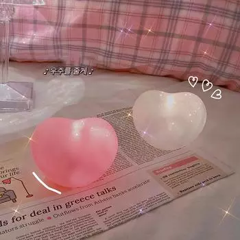 Ночной светильник Love Atmosphere Light Girl Heart Прикроватный светильник для сна в спальне Мягкий свет Ночной светильник Настольное украшение