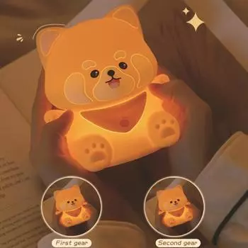 Ночной светильник Мягкий свет без мерцания в форме животного Сенсорное управление 2 уровня