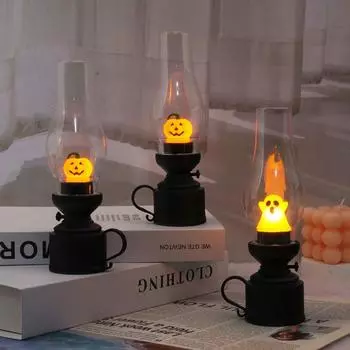 Ночной светильник на Хэллоуин для гостиной, настольные лампы для бутылок, симпатичная лампа-призрак в виде тыквы для спальни, гостиной, офиса A