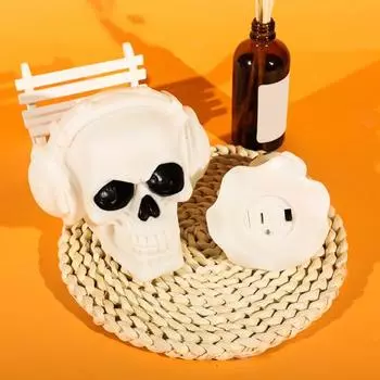 Ночной светильник на Хэллоуин, тыква, призрачный череп, светодиодный ночник, светящееся украшение для комнаты на Хэллоуин, центральный элемент для фотосъемки B