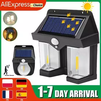 Ночной светильник на солнечной вольфрамовой батарее, интеллектуальный настенный светильник с датчиком движения, 3 режима освещения, водонепроницаемый фонарь для украшения двора и сада