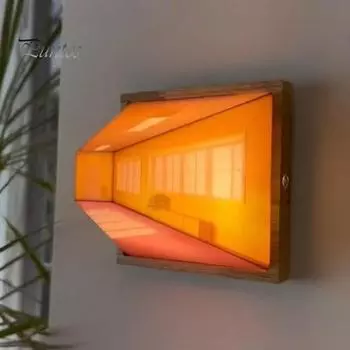 Ночной светильник Naked Eye 3D Vision с мягким свечением, регулируемой яркостью, простой в установке, креативный настенный декоративный светильник для создания атмосферы A Charging