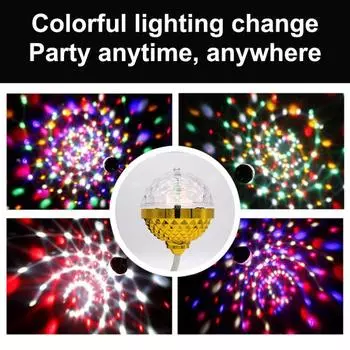 Ночной светильник, привлекательный экологически чистый красочный ночник RGB USB, дискотека, шар, сценический светильник, аксессуары для дома золотистый