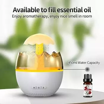 Ночной светильник Raining Cloud Увлажнитель Rain Cloud Капельный дождь с 7 меняющимися цветами Ночной светильник Увлажнитель