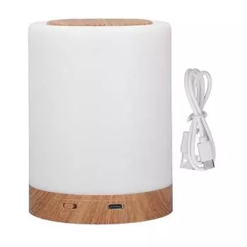 Ночной светильник RGB с рисунком под дерево, цветной, с возможностью зарядки от USB, 3 уровня, регулируемый, портативный, сенсорный